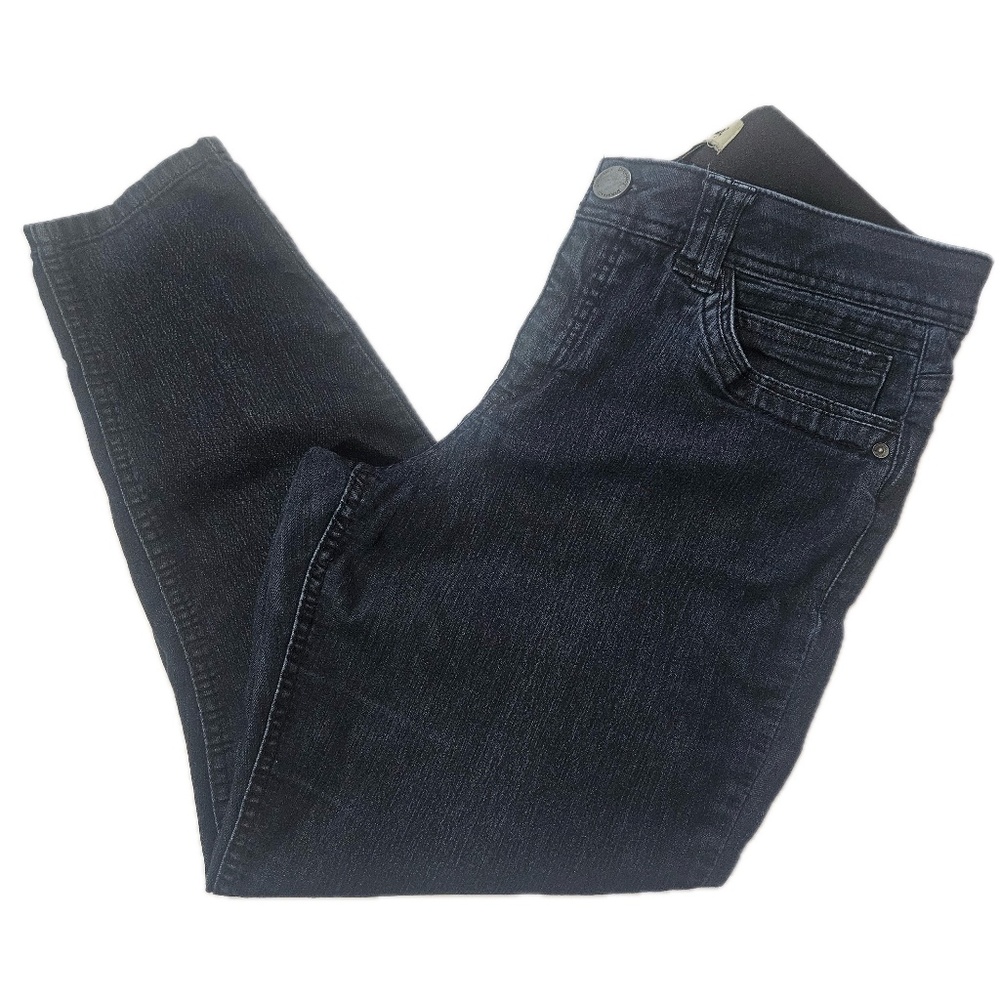 Democracy Jeans Womens 14 Blue Ab Technology‎ Mid Rise Straight Dark Wash Denim